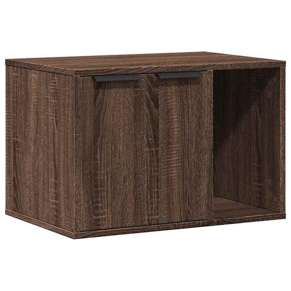 vidaXL Kattenbakkast 60x40x40 cm bewerkt hout bruin eikenkleurig