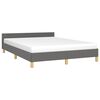 vidaXL Bedframe zonder matras stof donkergrijs 140x190 cm