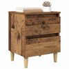 vidaXL Bedkast met lade Oud Hout 40 x 35 x 50 cm Bewerkt hout