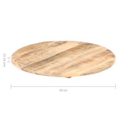 vidaXL Tafelblad rond 15-16 mm 60 cm massief mangohout