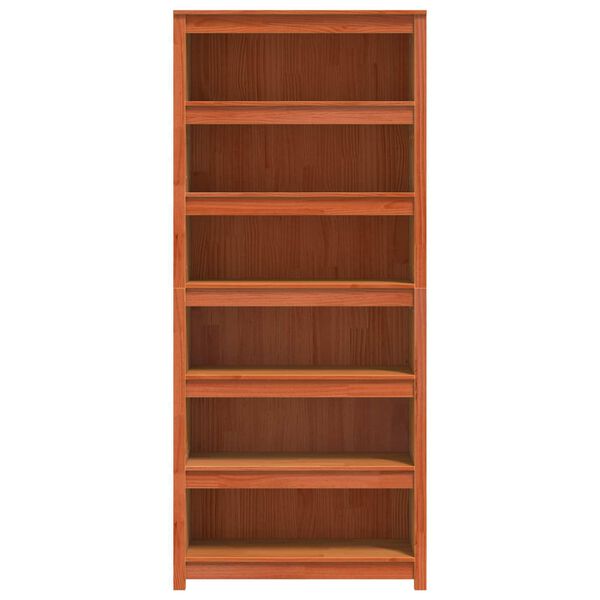 vidaXL Boekenkast Wasbruin 80 x 35 x 183 cm Massief grenenhout