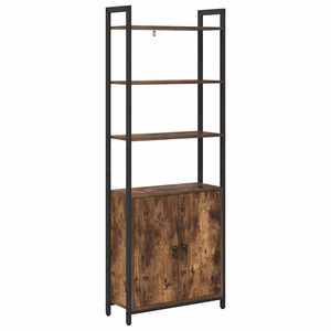 vidaXL Boekenkast 6-laags 60 x 24 x 161 cm Bewerkt hout Gerookt eiken