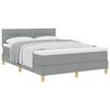 vidaXL Boxspringbed met kussen Lichtgrijs 160 x 200 cm Stof