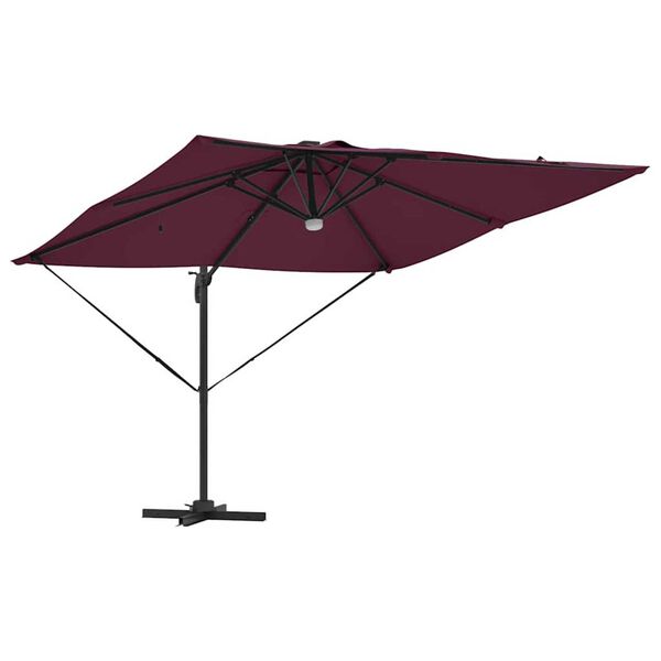 vidaXL Roma Parasol Rood 286 x 285 x 270 cm Aluminium en Polyester