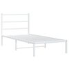 vidaXL Bedframe met hoofdbord metaal wit 90x190 cm