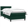 vidaXL Boxspring met matras fluweel donkergroen 100x220 cm