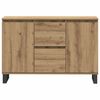 vidaXL Dressoir 101,5x35x70 cm bewerkt hout artisanaal eikenkleurig
