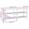 vidaXL Werkbank Wasbruin 181,5 x 50 x 80 cm Massief grenenhout