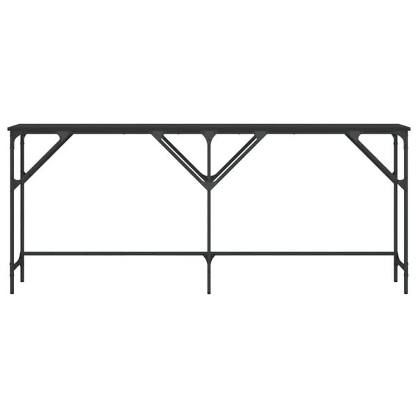 vidaXL Wandtafel 180x29x75 cm bewerkt hout zwart