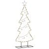 vidaXL Metalen kerstboom met standaard Zwart 125 cm Staal