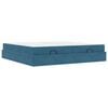 vidaXL Bedframe met matras met matras 2 pcs Blauw Fluweel