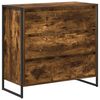 vidaXL Dressoir Gerookt eiken 79 x 36 x 75.5 cm Bewerkt hout