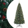 vidaXL Kunstmatige scharnierende kerstboom met kerstballen 500 cm