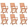 vidaXL Klapstoelen 6 stuks van massief eucalyptushout