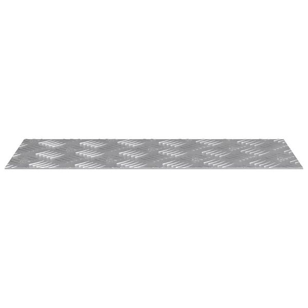 vidaXL Trap Tread Rechthoekig 2 pcs Zilver 50 x 20 cm Aluminium
