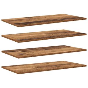 vidaXL Boekenplank Bord 4 pcs Bruin 80 x 40 x 1,5 cm Bewerkt hout
