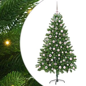 vidaXL Kerstboom met 300 LED met standaard Groen 180 cm PE