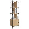 vidaXL Boekenkast met deur 44,5x30x154,5 cm hout sonoma eikenkleurig