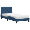 vidaXL Bed met matras stof blauw 90x200 cm