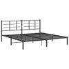 vidaXL Bedframe met hoofdbord metaal zwart 193x203 cm