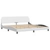 vidaXL Bed "Viana" met matras kunstleer wit 200x200 cm