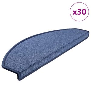 vidaXL Trapmatten 30 st 65x24x4 cm Blauw Halfrond Groot