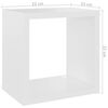 vidaXL Wandschappen kubus 6 st 22x15x22 cm wit