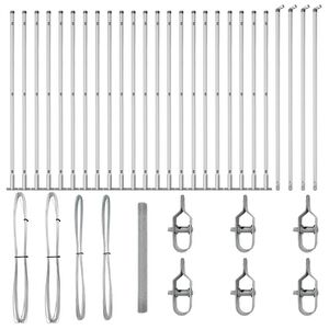 vidaXL Afrasteringspaal Zilverkleurig