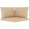 vidaXL 8-delige Loungeset met beige kussens