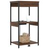 vidaXL Nachtkastje met plank Bruin Eiken 41 x 31 x 76 cm Bewerkt hout