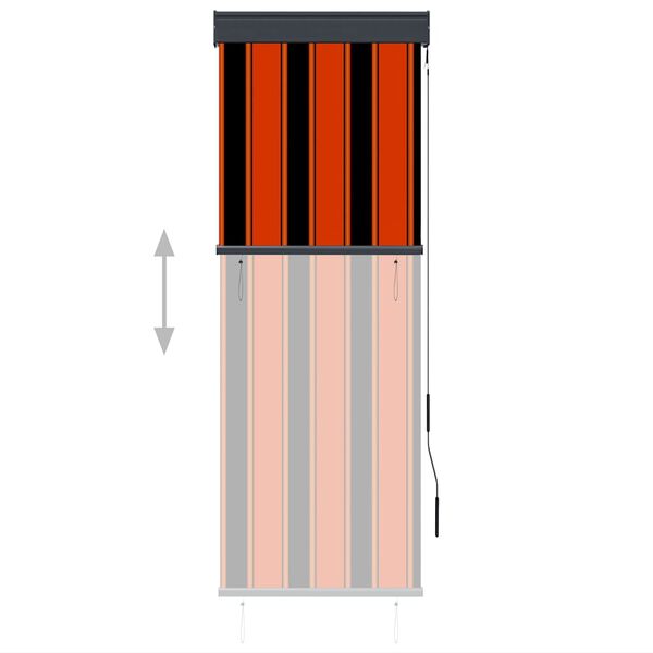 vidaXL Rolgordijn voor buiten 60x250 cm oranje en bruin