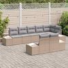 vidaXL Tuin Sofa Set met kussen 8 pcs Beige en Grijs poly rattan