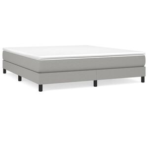 vidaXL Boxspring met matras stof lichtgrijs 180x200 cm