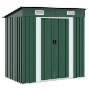 vidaXL Tuinschuur metaal groen