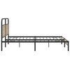 vidaXL Bedframe zonder matras metaal gerookt eikenkleurig 180x200 cm