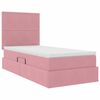 vidaXL Opbergbed met LED met matras met LED Roze 90 x 190 cm Fluweel