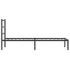 vidaXL Bedframe met hoofdbord metaal zwart 75x190 cm