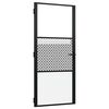 vidaXL Glazen deur 93 x 3,5 x 201,5 cm Aluminium Zwart