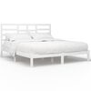 vidaXL Bedframe massief hout wit 180x200 cm