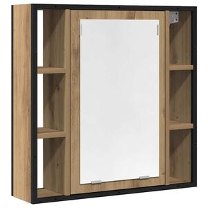 vidaXL Badkamerspiegelkast 60x16x60 cm spaanplaat ambachtelijk