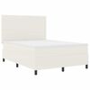 vidaXL Boxspringbed Cr&egrave;me en Wit 140 x 200 cm Katoen Stof
