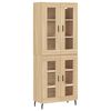 vidaXL Hoge kast 69,5x34x180 cm bewerkt hout sonoma eikenkleurig