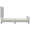 vidaXL Boxspringbed met hoofdeinde Lichtgrijs 160 x 200 cm Fluweel