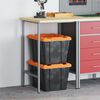 vidaXL Werk Cabinet met lade 3 pcs Zwart en Grijs 150 x 55 x 85 cm