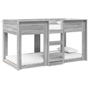 vidaXL Bunk Bed voor Kinderen Grijs Sonoma 90 x 200 cm Bewerkt hout