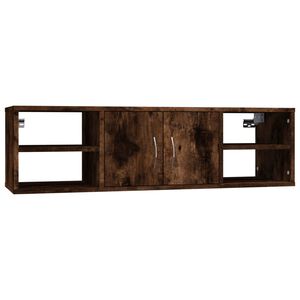 vidaXL Wandschap 102x30x29 cm bewerkt hout gerookt eikenkleurig