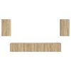vidaXL Tv-meubelset Wandgemonteerd 5 pcs Sonoma Eiken Bewerkt hout