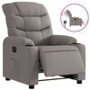 vidaXL Fauteuil verstelbaar elektrisch stof taupe