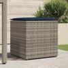vidaXL Kussenbox met opslag Grijs 50 x 50 x 50 cm poly rattan