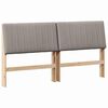 vidaXL Gestoffeerd hoofdbord Taupe 200 cm Massief grenenhout